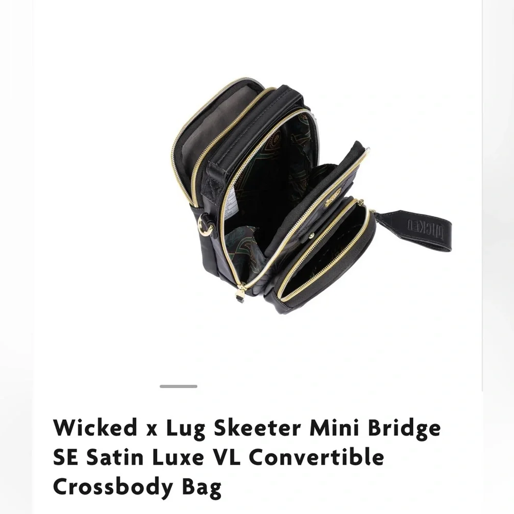 Lug Wicked x Lug Skeeter Mini Bridge SE Satin Luxe VL Crossbody Bag-Black-NWT - Picture 16 of 16